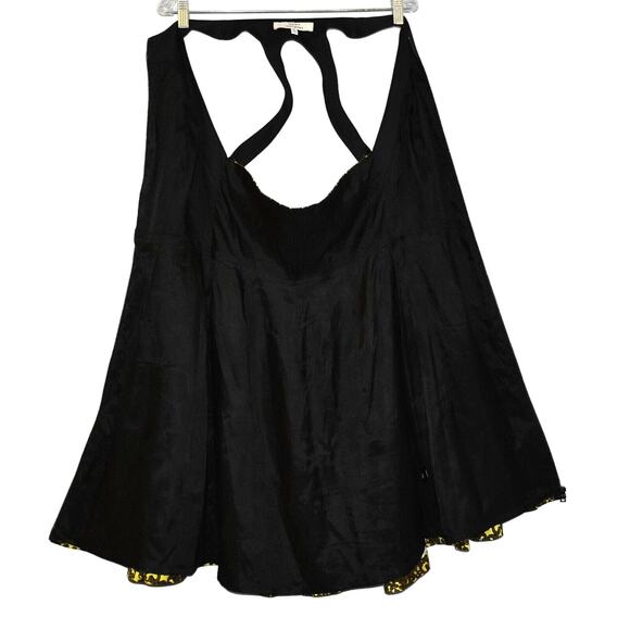 B0 Auth ROBERT RODRIGUEZ Gold/Blk Fit & Flare Pleated Filigree Print Dress Sz 6 - Picture 6 of 8